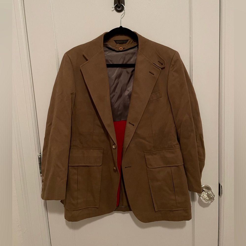 Brown Peter Elliot Coat with Removable Liner and Corduroy Collar